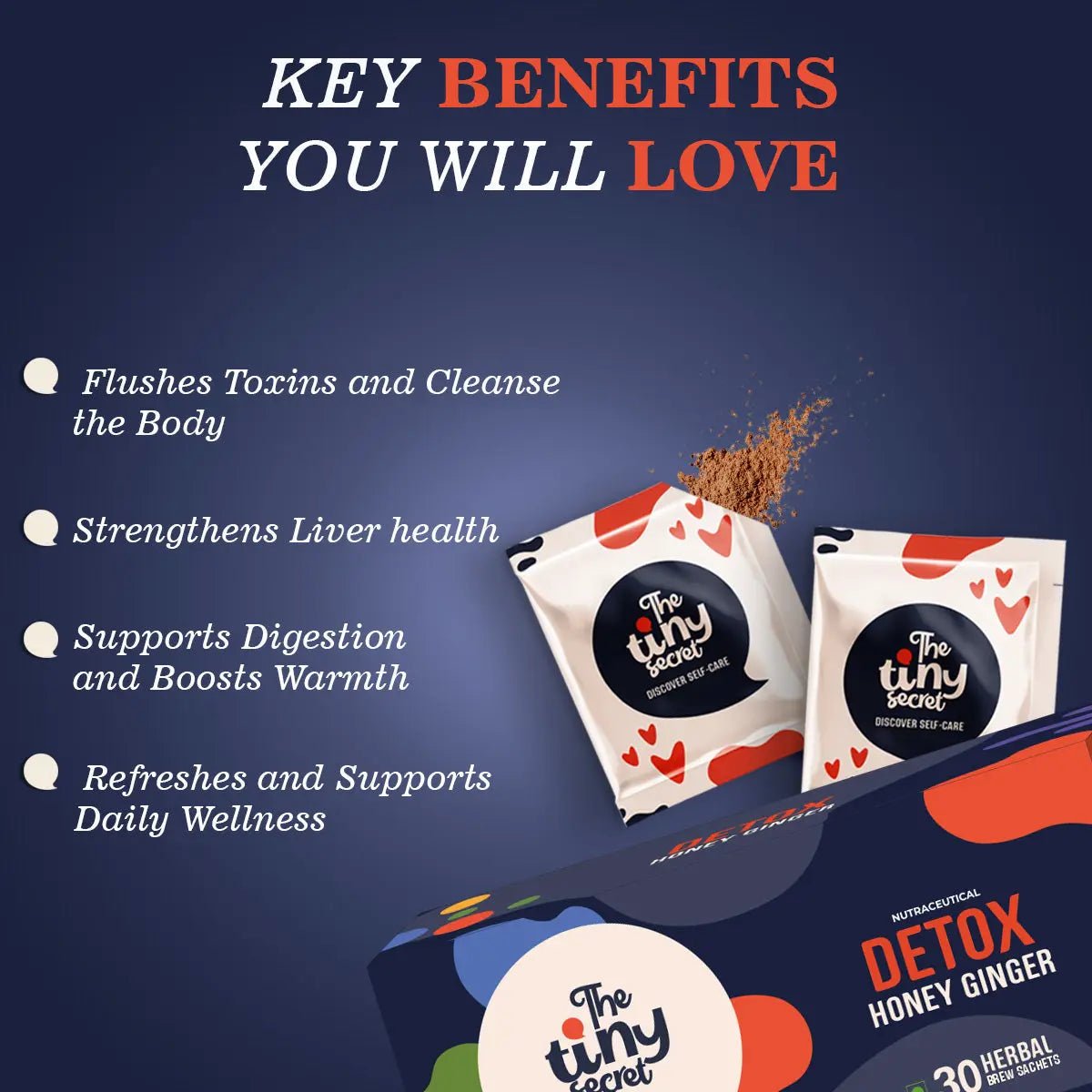 Detox Herbal Brew | Help Flush out Toxins Naturally | 30 Sachets | Pack of 1 - The Tiny Secret