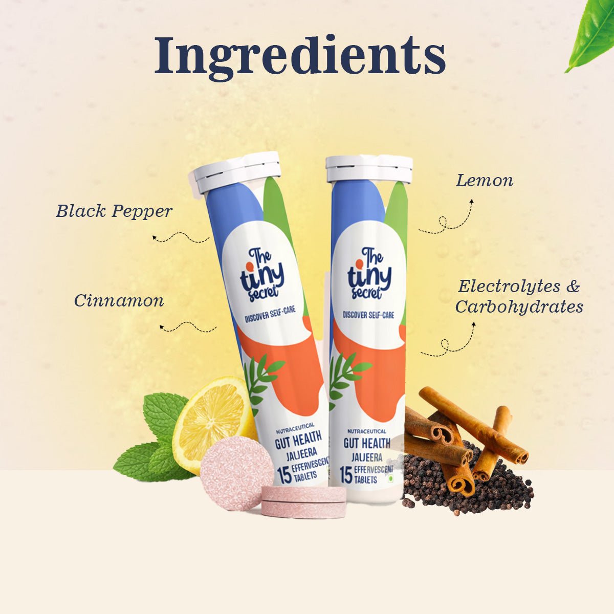 Gut Health Probiotic Effervescent Tablets | 30 Effevescent Tablets | Pack of 1 - The Tiny Secret