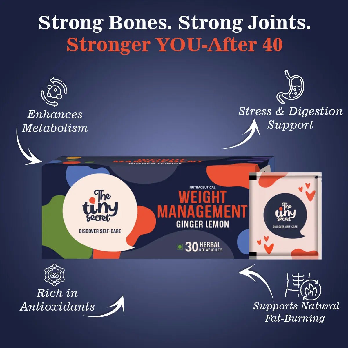 Weight Management Brew | Healthy Metabolism | 30 Sachets | Pack of 1 - The Tiny Secret