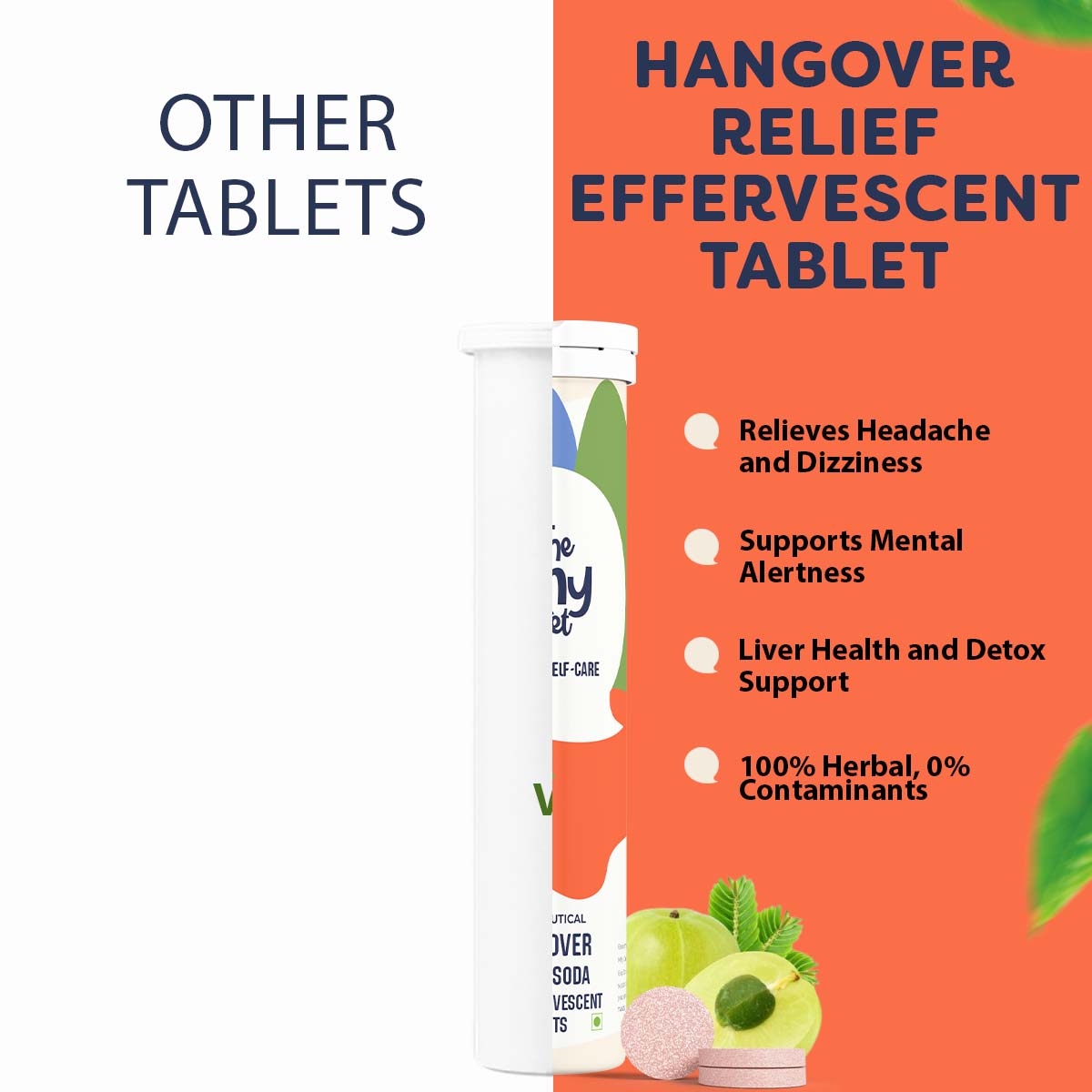 Hangover Relief Effervescent Tablet | 30 Effervescent Tablets | Pack of 1 - The Tiny Secret
