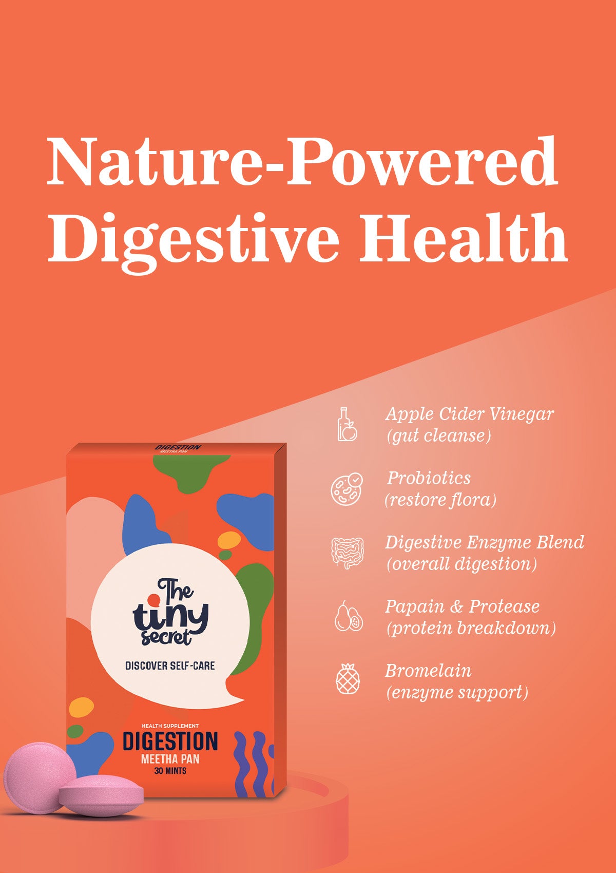 TTS Digestive Mints | Meetha Paan Flavored | 10 Billion Probiotics for Gut Health