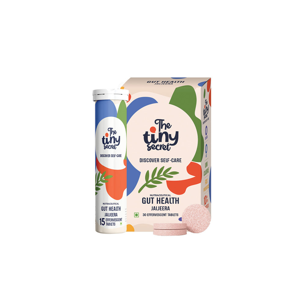 TTS Gut Health | 30 Effervescent Tablets | 10 Billion Probiotics | Jal Jeera Flavour