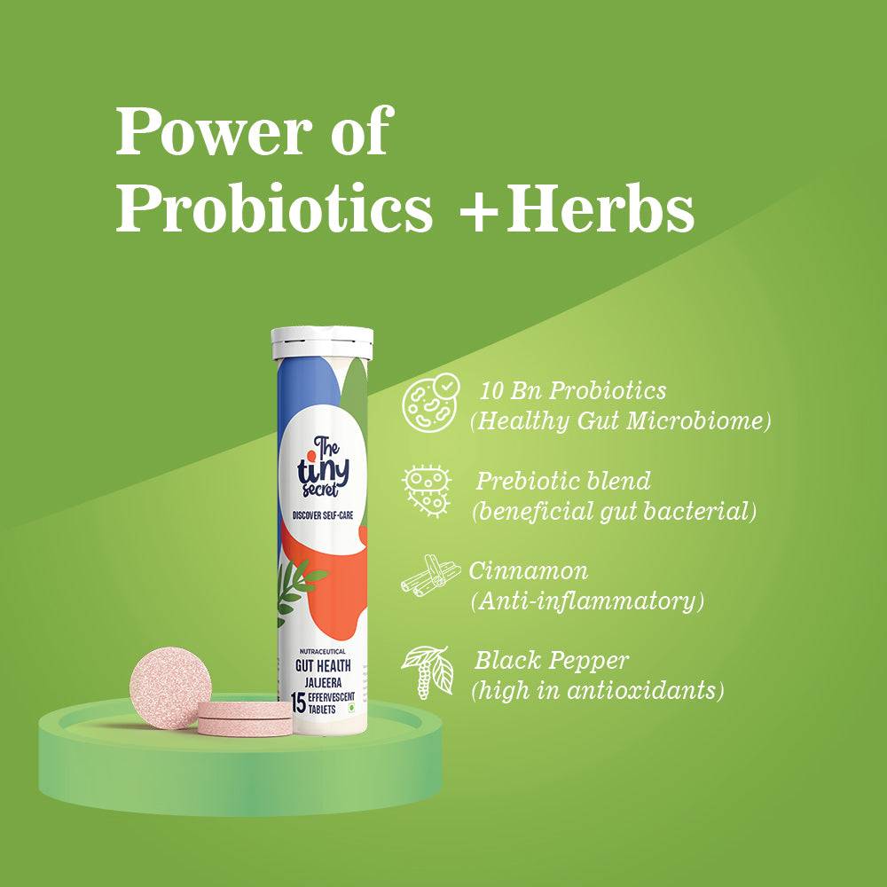 Gut Health Probiotic Tablets for Digestion & Bloating Relief