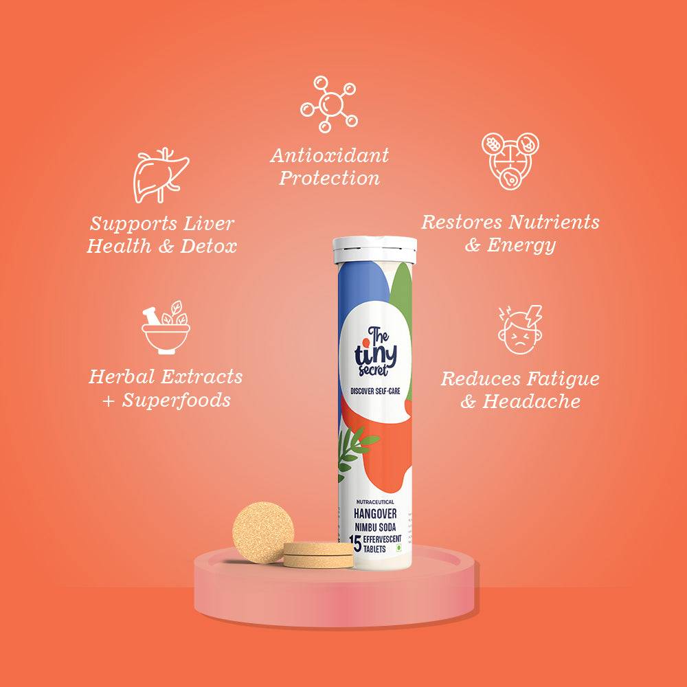 Hangover Relief Effervescent Tablet | Relieves Headache & Dizziness