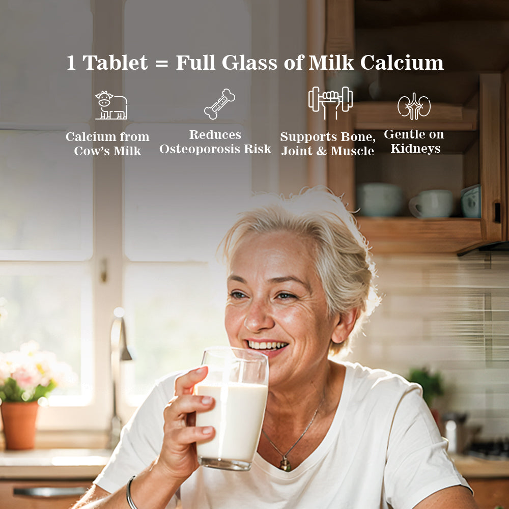 Milk Calcium Tablets for 40+ Women | Supports Bones & Joints