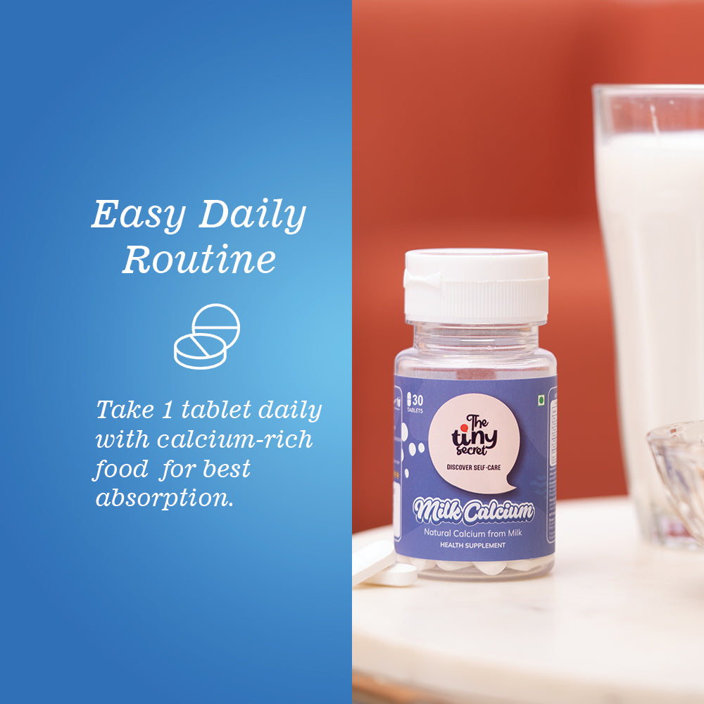 Natural Milk Calcium | For Bone and Joint Health | 60 Tablets | Pack of 1