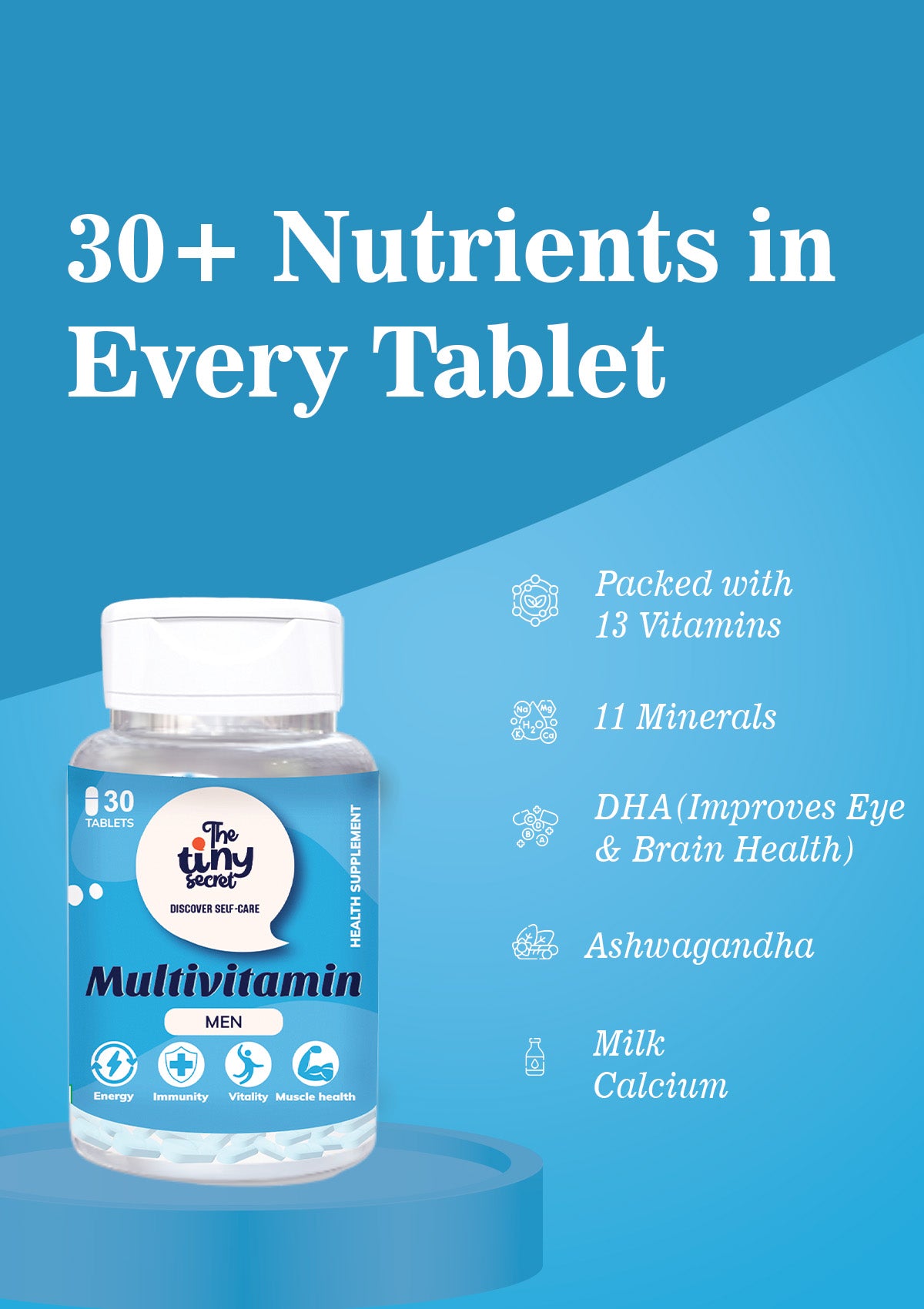 TTS Multivitamin for Men | 30 Tablets | Boosts Energy & Immunity