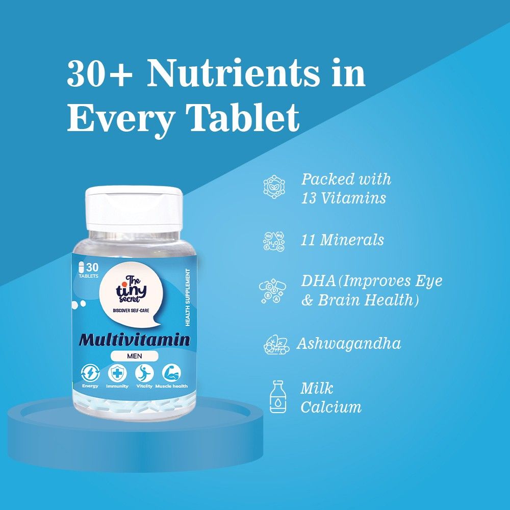 Multivitamin Tablets for Men | 30 Tablets | The Tiny Secret