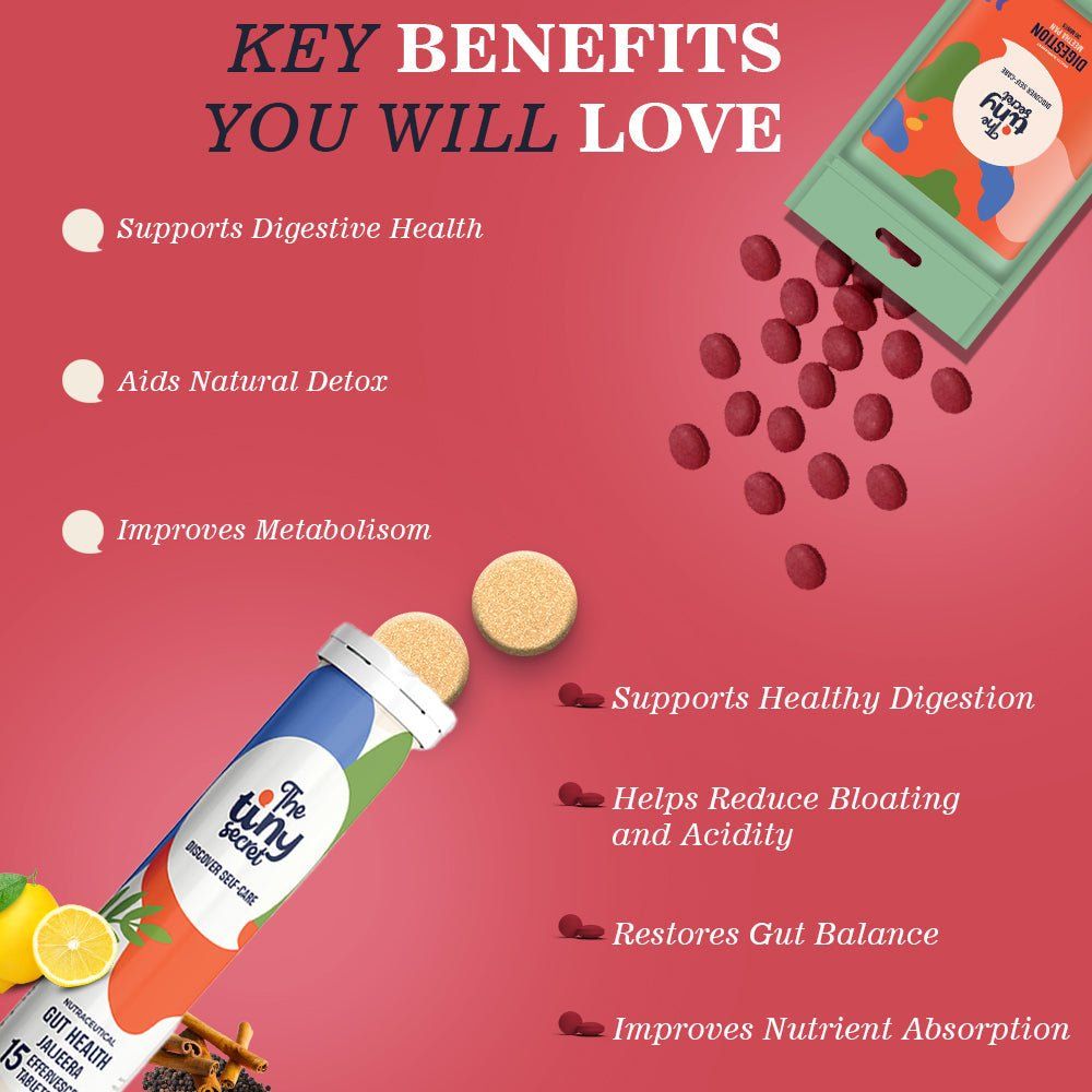 Mint to Be Together Duo | (Gut Health Effervescent Tablet and Digestion Mint) | 30 Tablets Each | Pack of 2 - The Tiny Secret