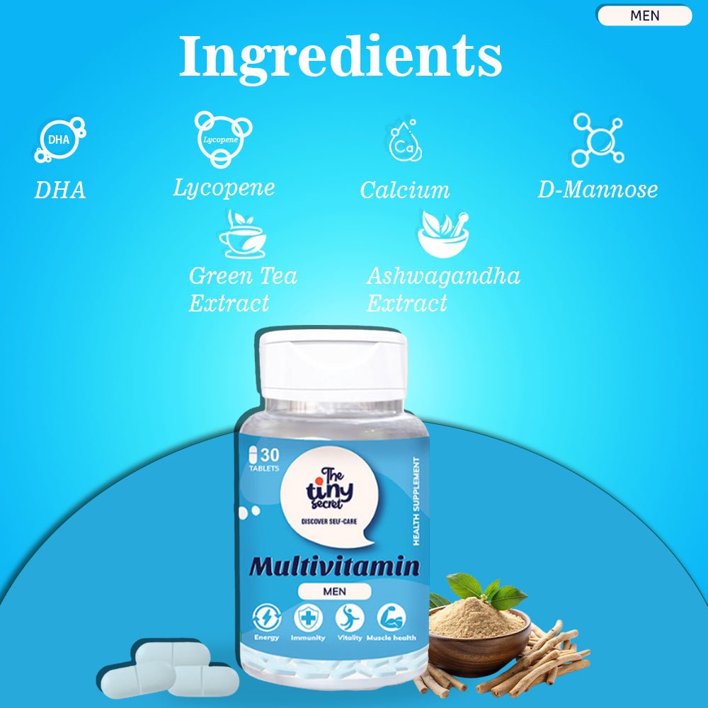 Multivitamin Tablets for Men | 30 Tablets | Pack of 1 - The Tiny Secret