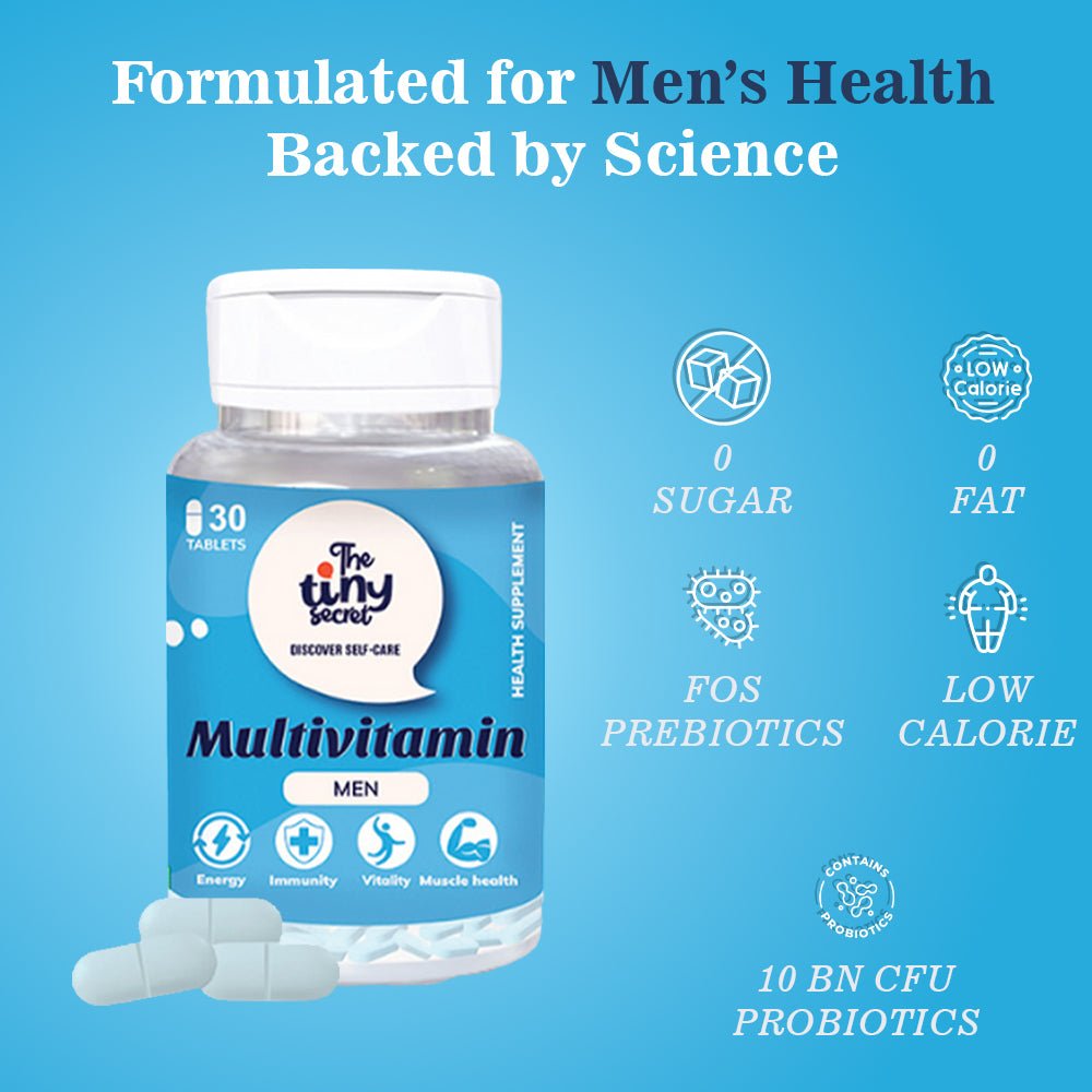 Multivitamin Tablets for Men | 30 Tablets | Pack of 1 - The Tiny Secret