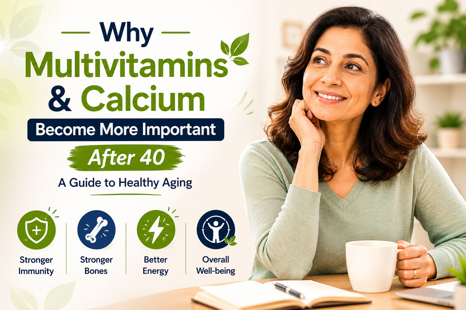 Why Multivitamins & Calcium Become More Important After 40: A Guide to Healthy Aging