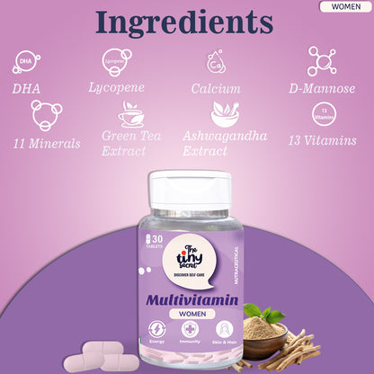 Multivitamin Tablets for Women | 30 Tablets | The Tiny Secret