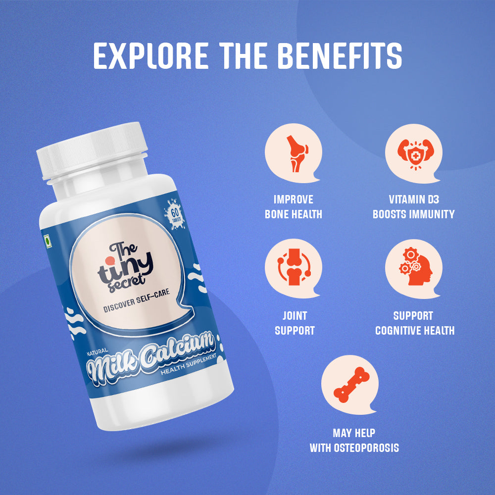 TTS Milk Calcium: Milk Calcium I 60 Tablets | Bone, Joint &amp; Muscle Support