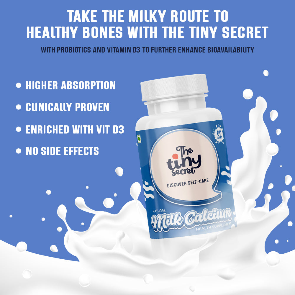 TTS Milk Calcium: Milk Calcium I 60 Tablets | Bone, Joint &amp; Muscle Support