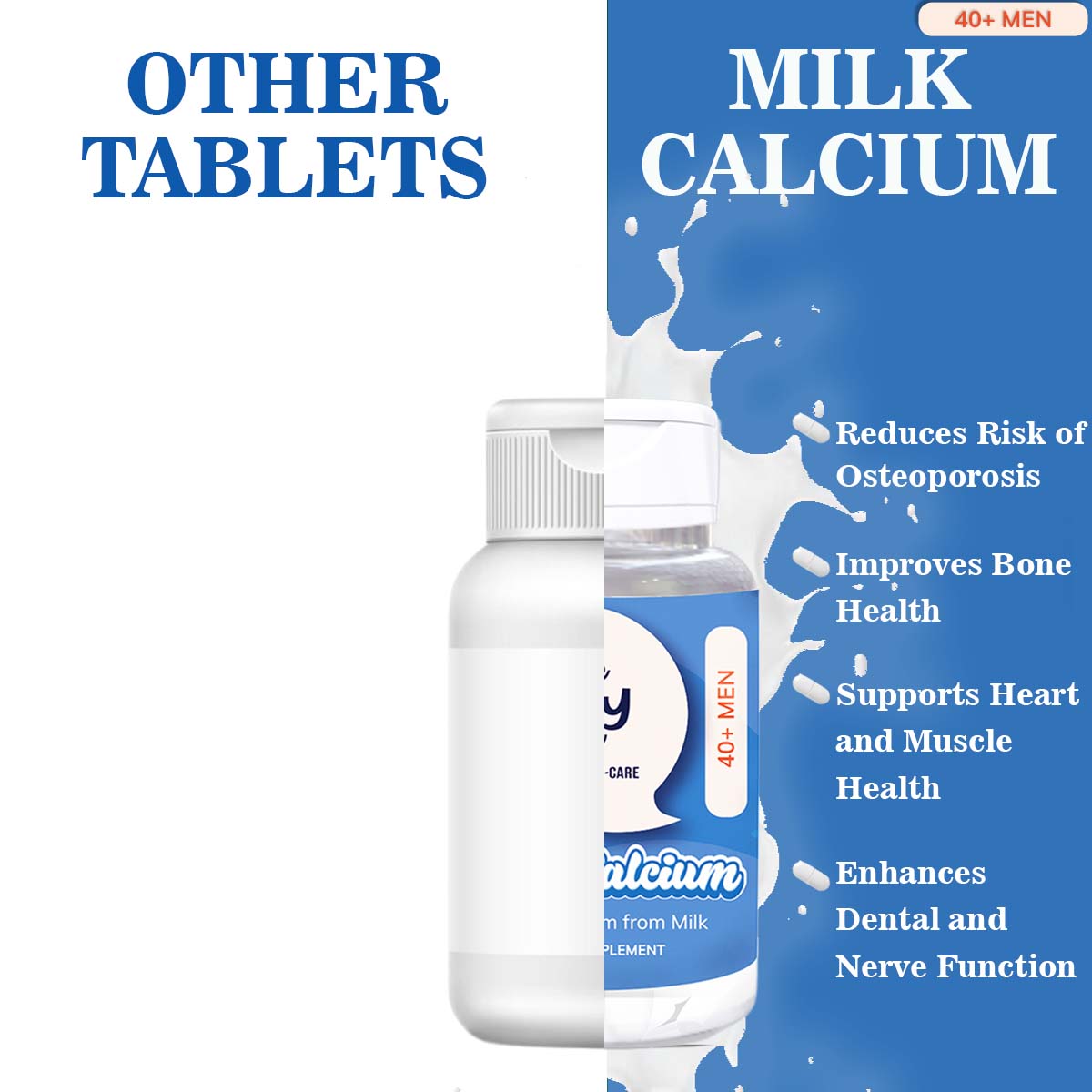 Milk Calcium Tablets for 40+ Men| 30 Tablets | Pack of 1 - The Tiny Secret