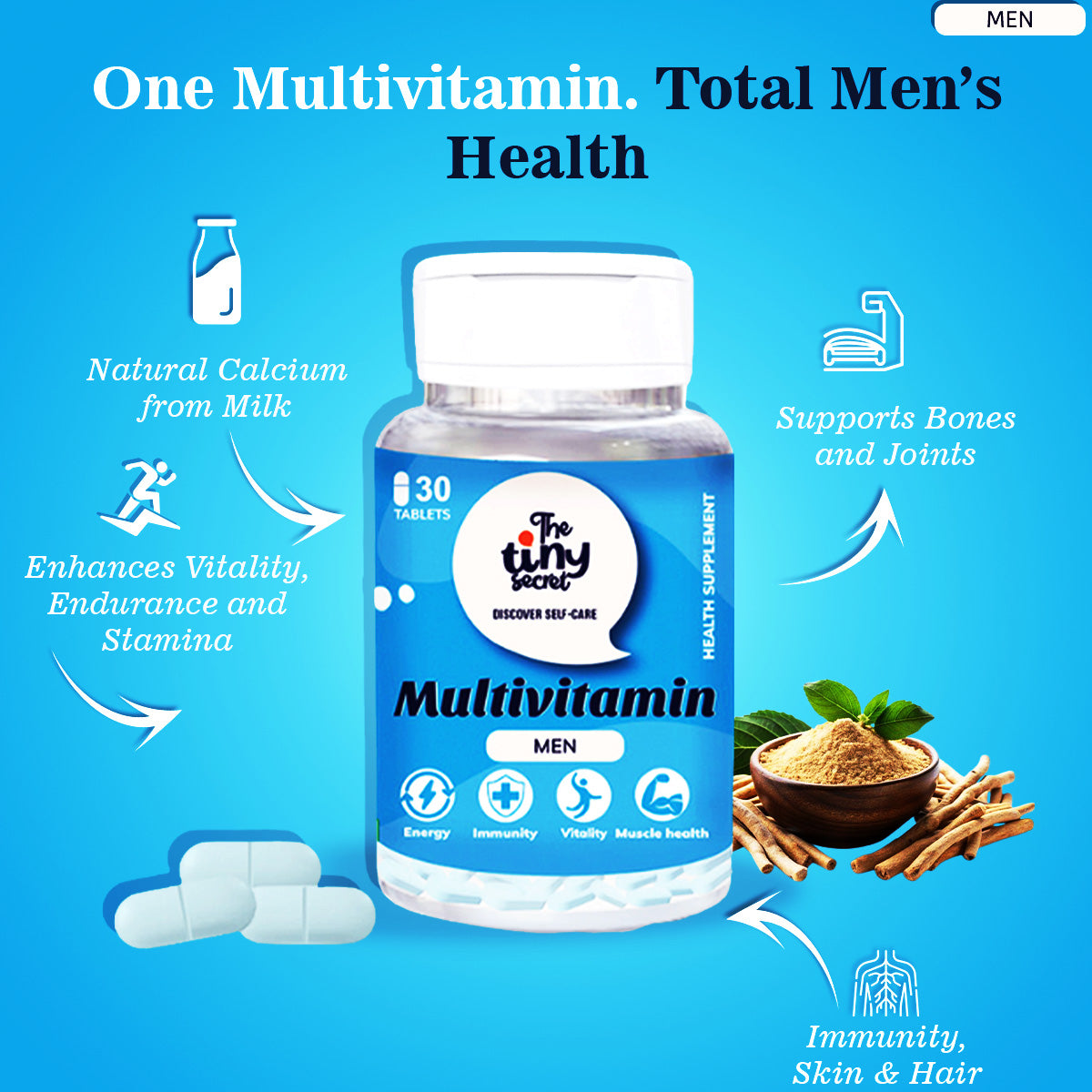Multivitamin Tablets for Men | 30 Tablets | The Tiny Secret