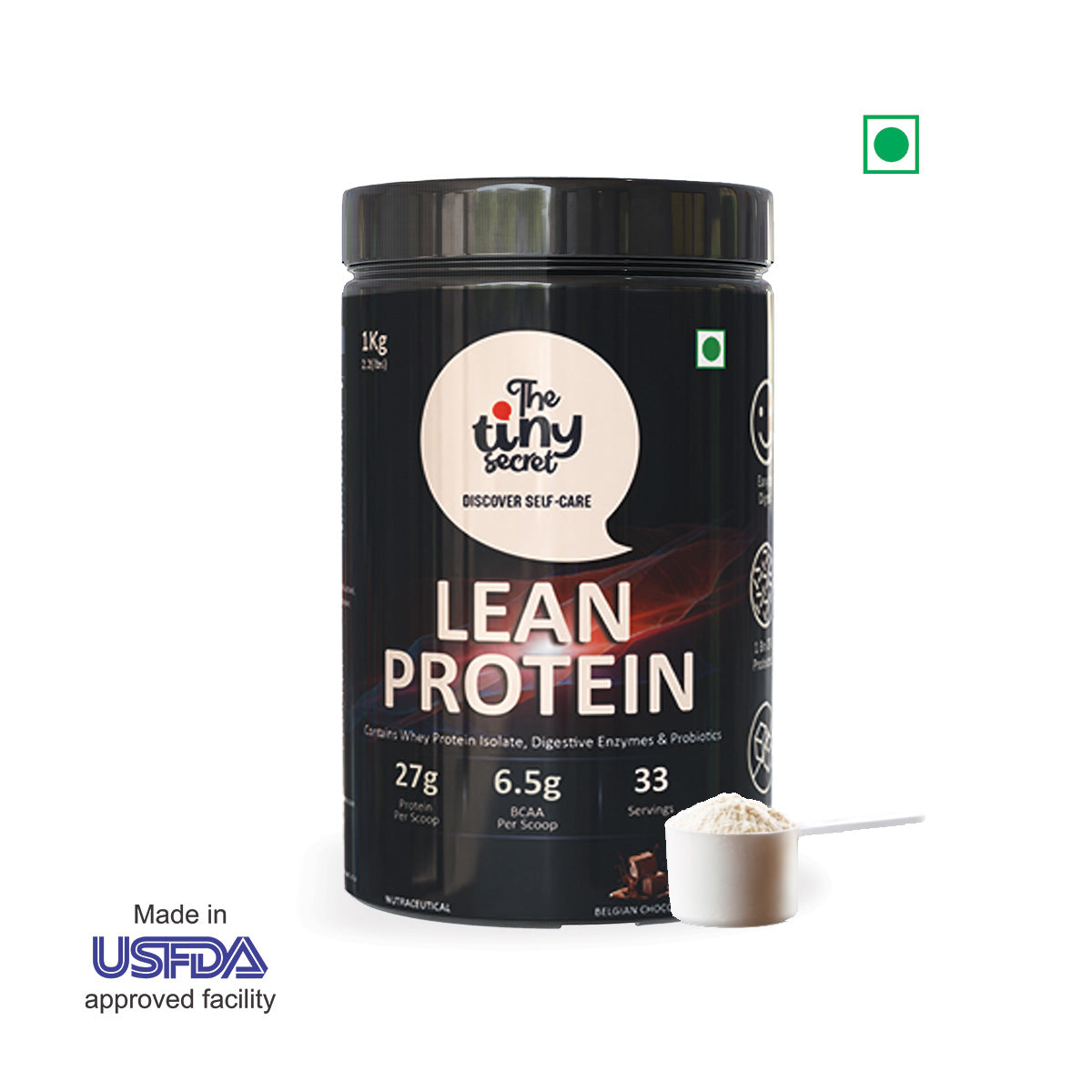 Buy Lean Protein Powder Online |  Pack Of 33 servings  | 27 Gm Protein Per Scoop