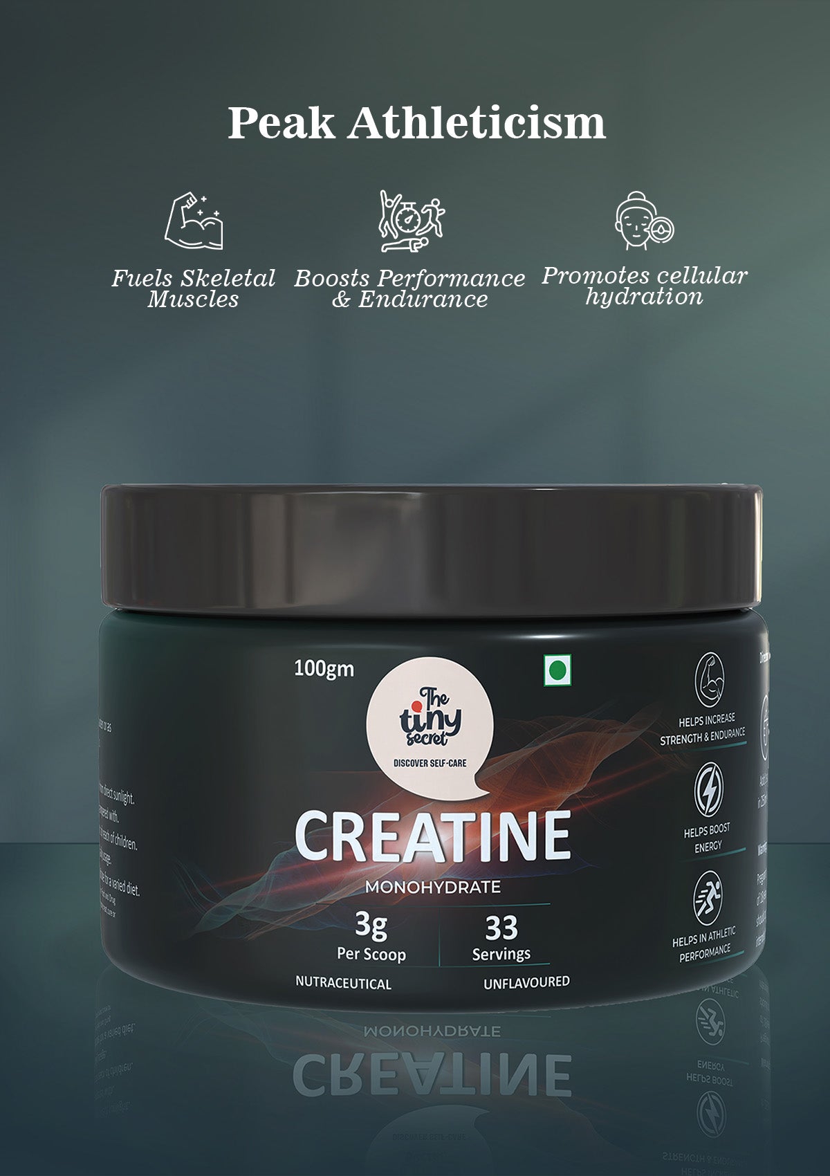 TTS Creatine Monohydrate: 100g (33 Servings) | Pure Performance Fuel