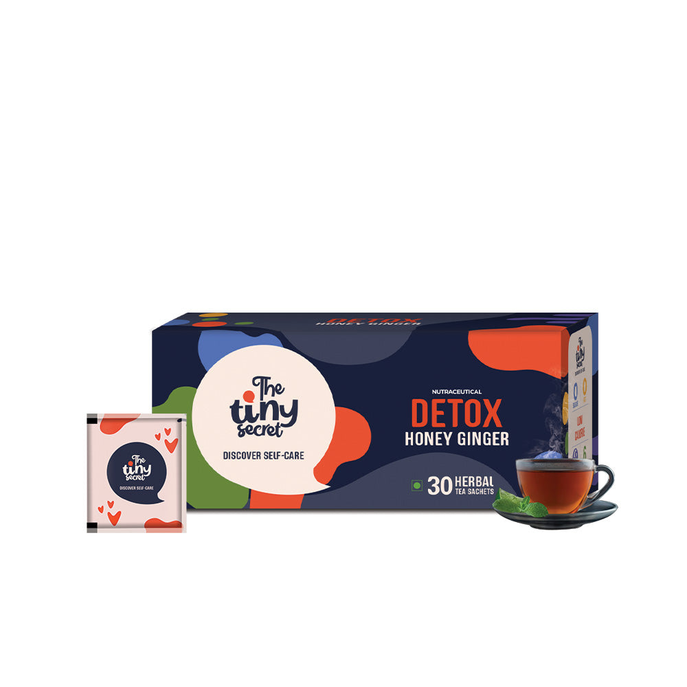 TTS Detox Tea | Honey Ginger Herbal Tea | 30 Sachets | 6 Super Herbs