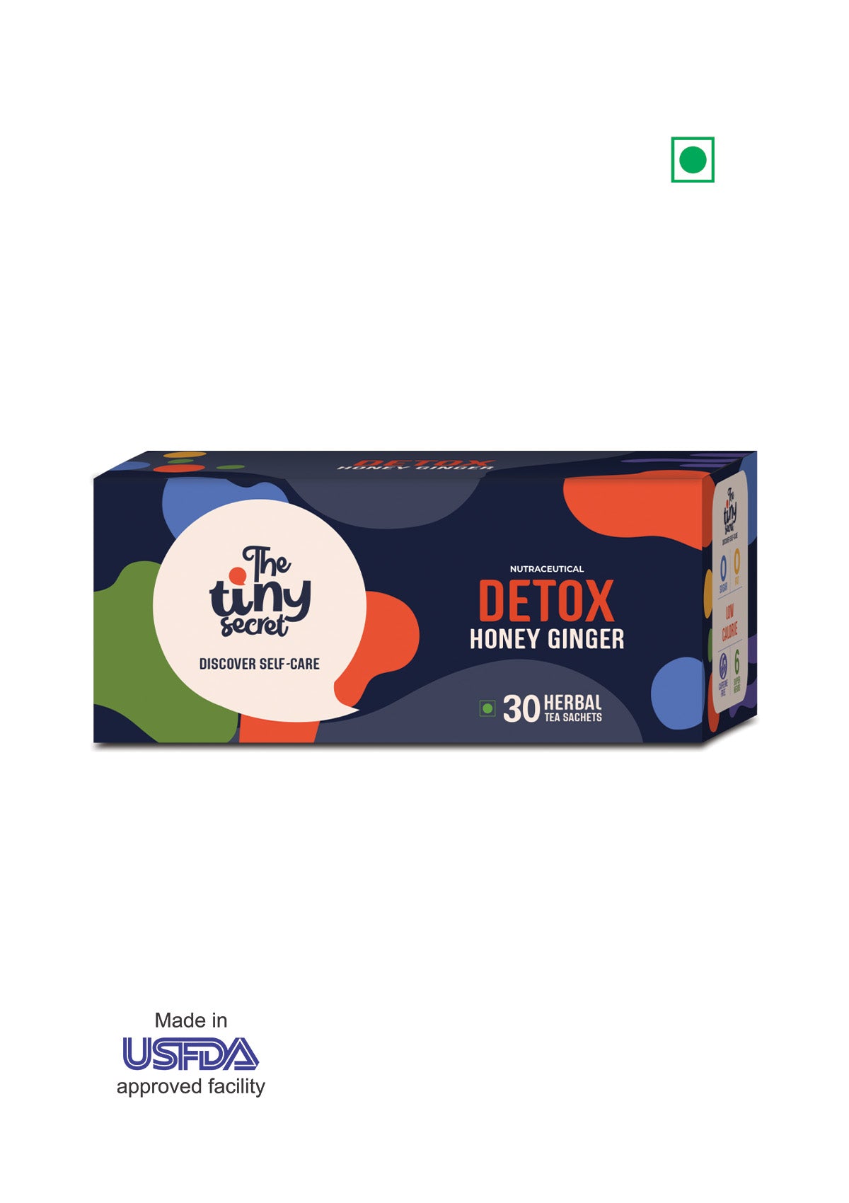 TTS Detox Tea | Honey Ginger Herbal Tea | 30 Sachets | 6 Super Herbs