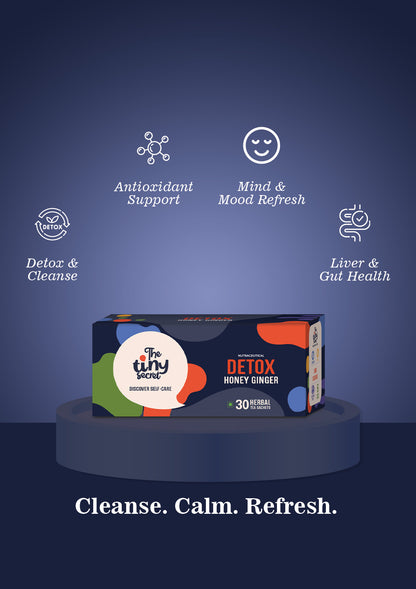 TTS Detox Tea | Honey Ginger Herbal Tea | 30 Sachets | 6 Super Herbs