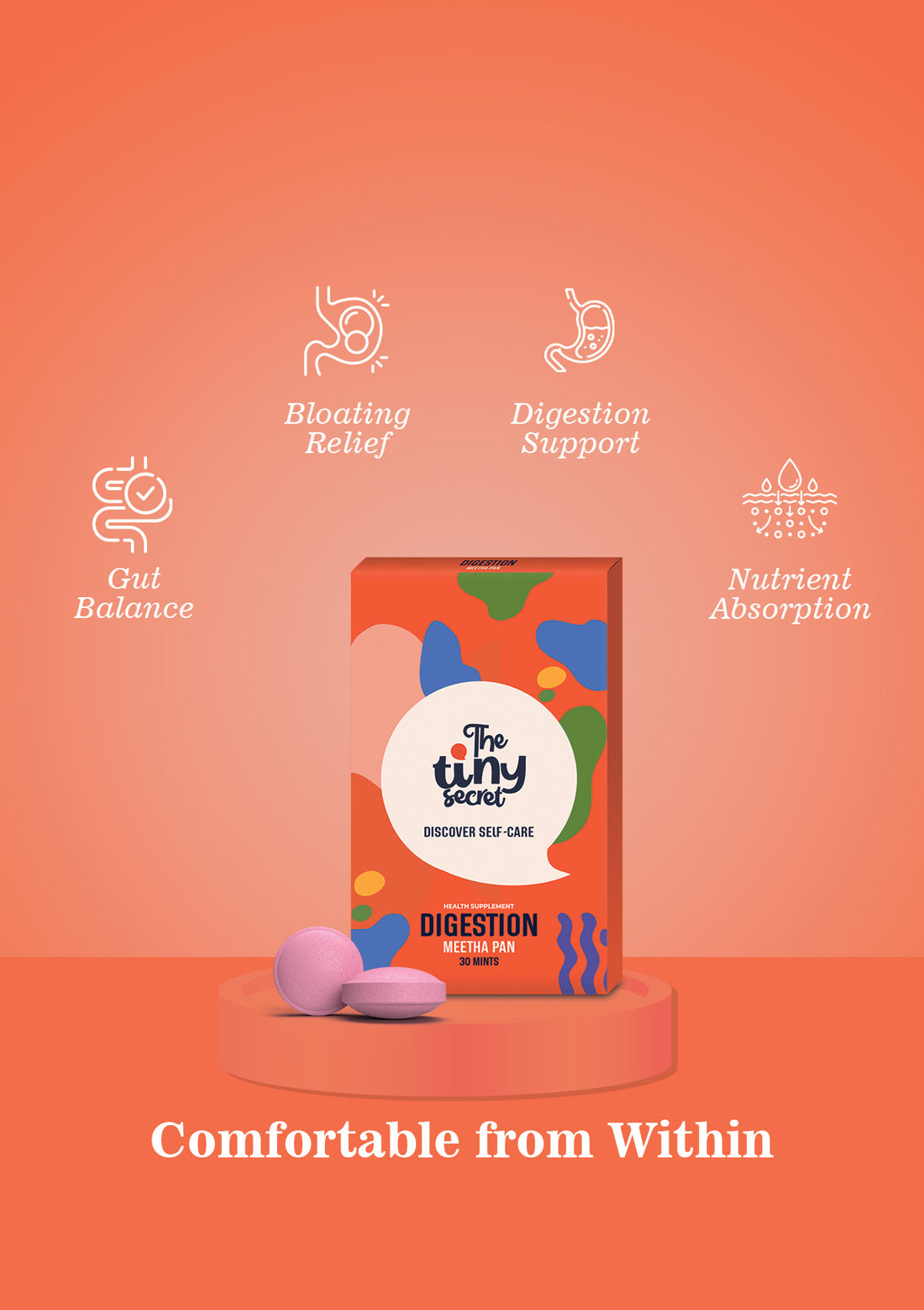 TTS Digestive Mints | Meetha Paan Flavored | 10 Billion Probiotics for Gut Health