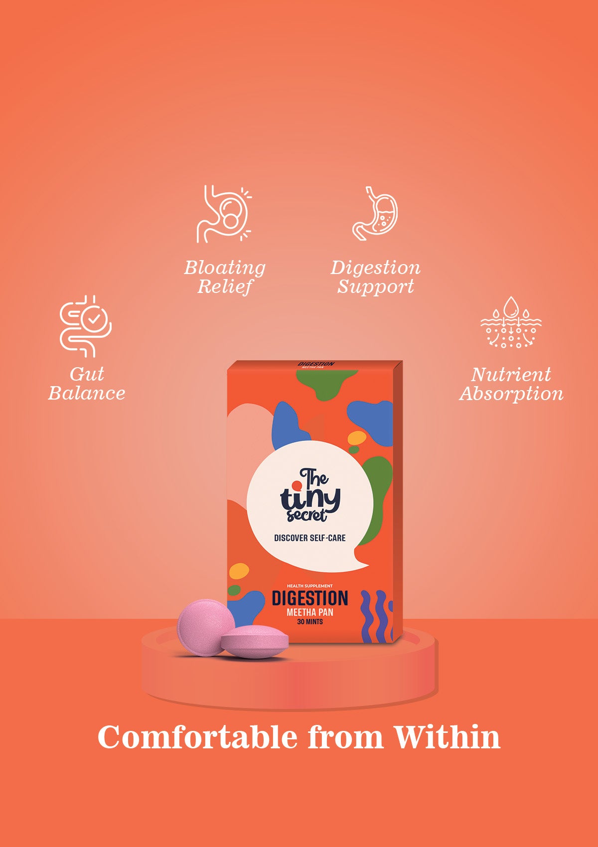 TTS Digestive Mints | Meetha Paan Flavored | 10 Billion Probiotics for Gut Health