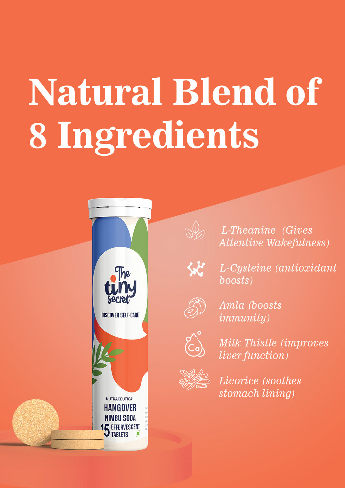 TTS Hangover Effervescent Tablets | Herbal Nimbu Soda for Recovery