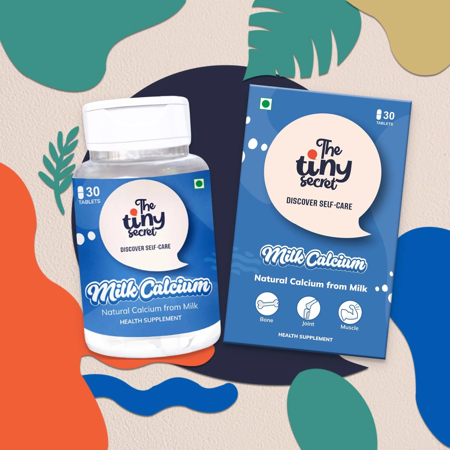 Milk Calcium | Natural calcium from milk | fortified with Vitamin D3 and K2-7| 30&