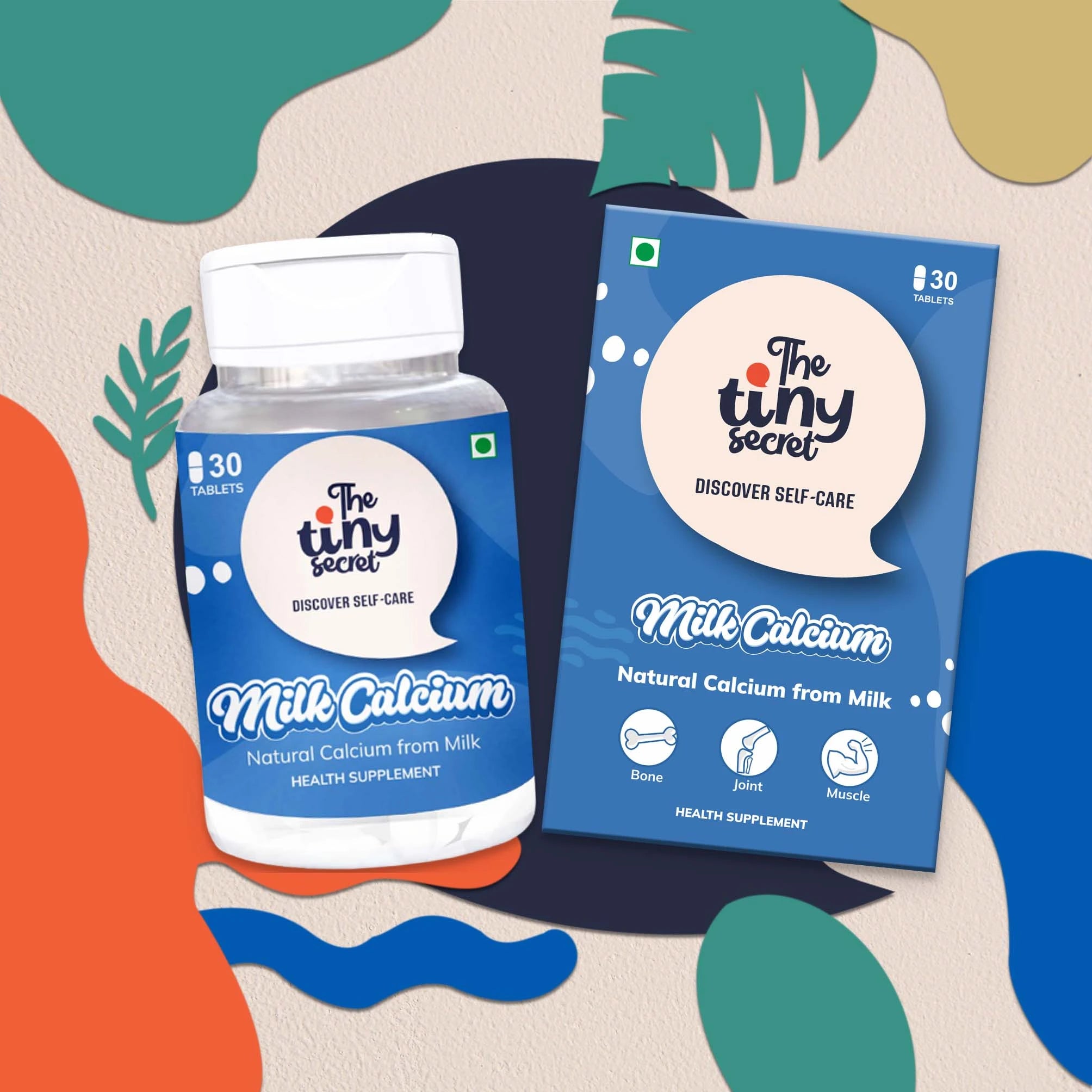 Milk Calcium | Natural calcium from milk | fortified with Vitamin D3 and K2-7| 30&