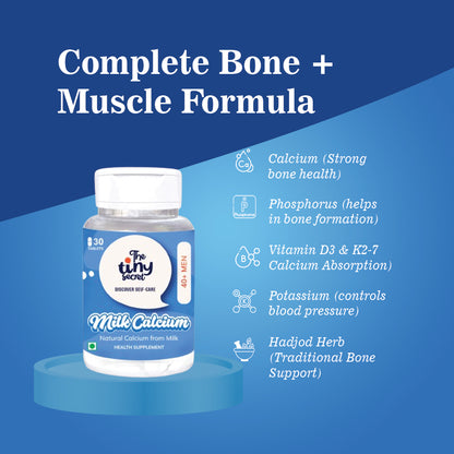 Milk Calcium Tablets for 40+ Men| For Better Bone Health| 30 Tablets