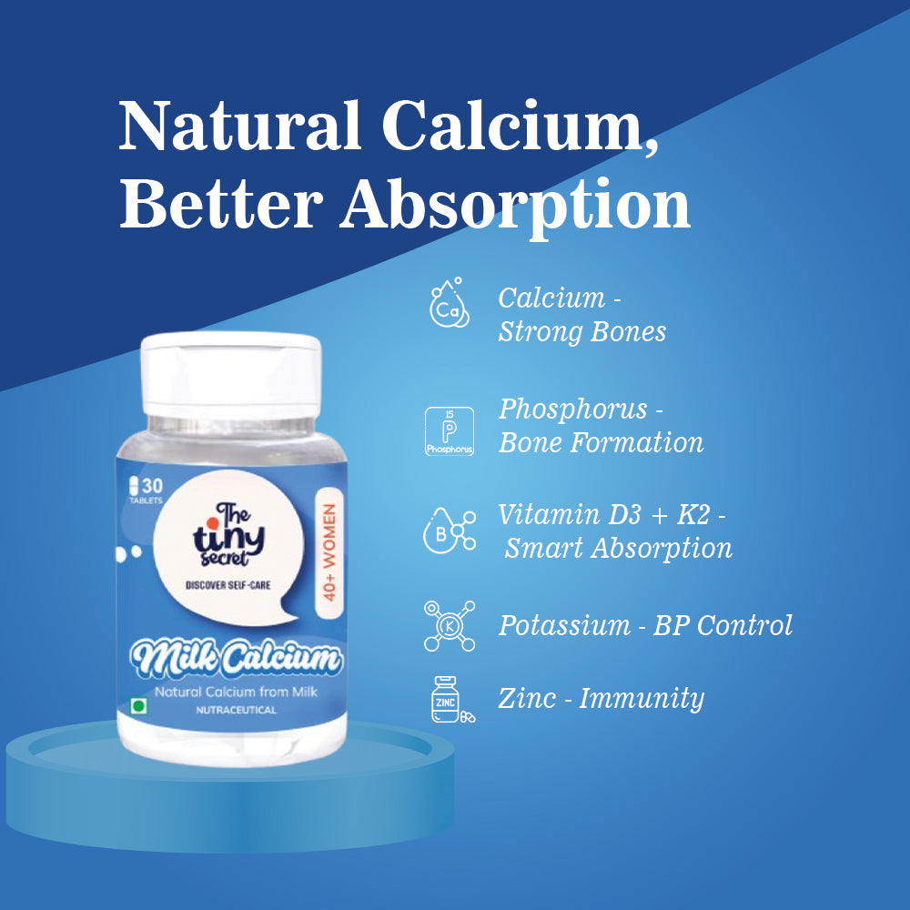 Milk Calcium Tablets for 40+ Women | Supports Bones &amp; Joints