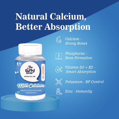 Milk Calcium Tablets for 40+ Women | Supports Bones &amp; Joints
