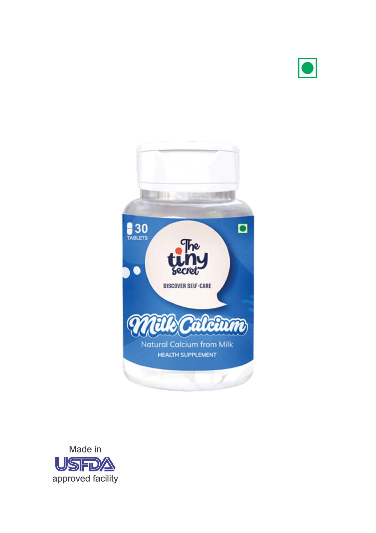 TTS Milk Calcium | Natural Milk Calcium Tablets | 30 Tablets | Bone, Joint & Muscle Support