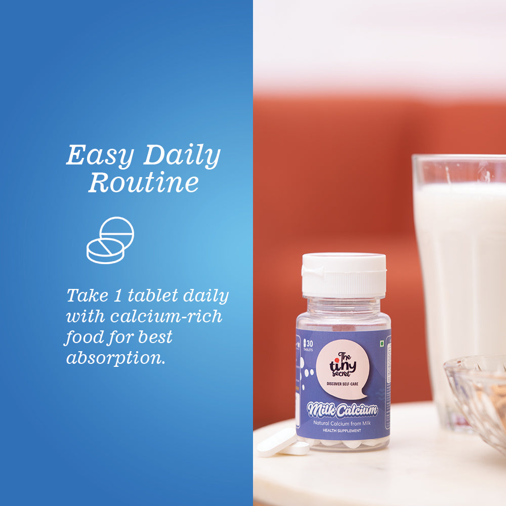 Milk Calcium Tablets | For Bone and Joints Health | 30 Tablets