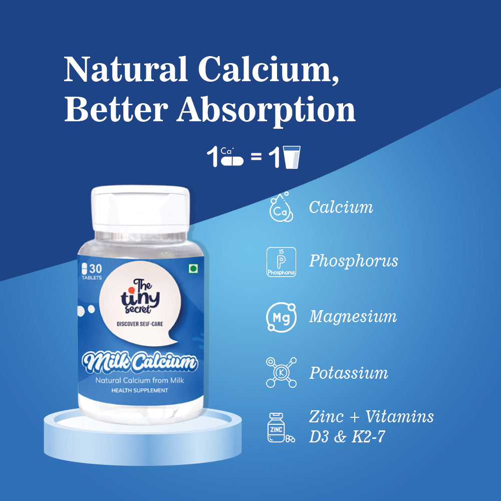 Milk Calcium Tablets | For Bone and Joints Health | 30 Tablets