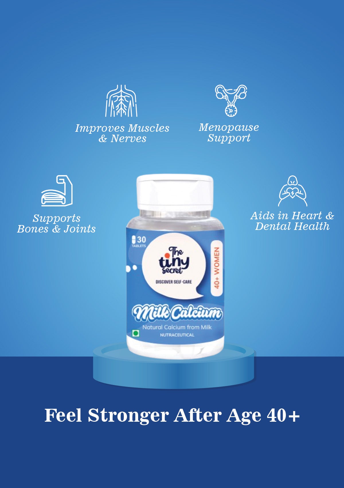 TTS Milk Calcium 40+ Women | Natural Milk Calcium | Bone, Joint & Menopause Support