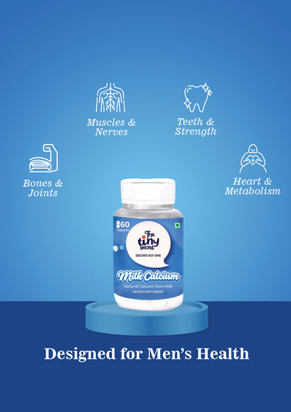 TTS Milk Calcium | Natural Milk Calcium Tablets | 60 Tablets | Bone, Joint &amp; Muscle Support