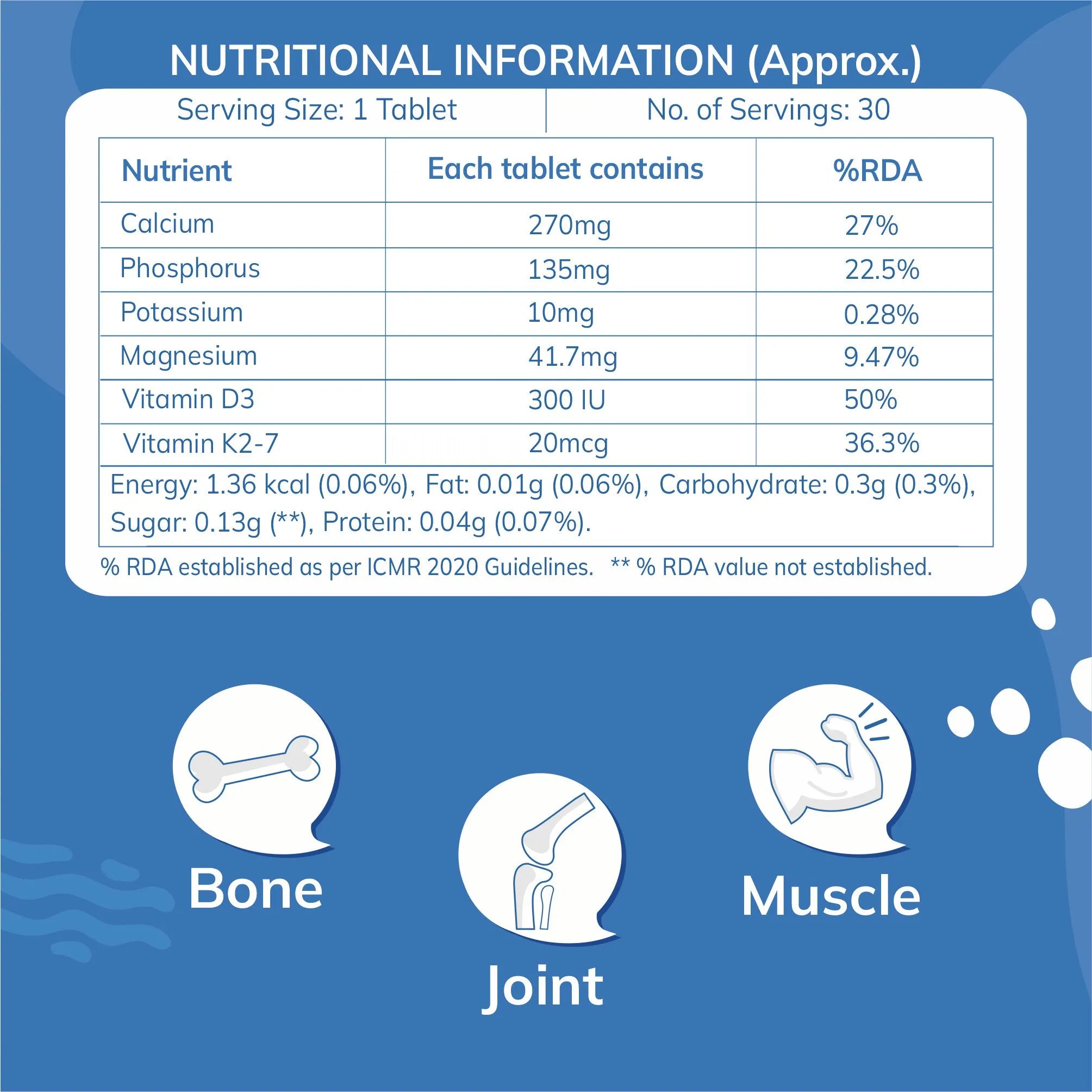 TTS Milk Calcium: Milk Calcium I 30 Tablets I Bone, Joint &amp; Muscle Support