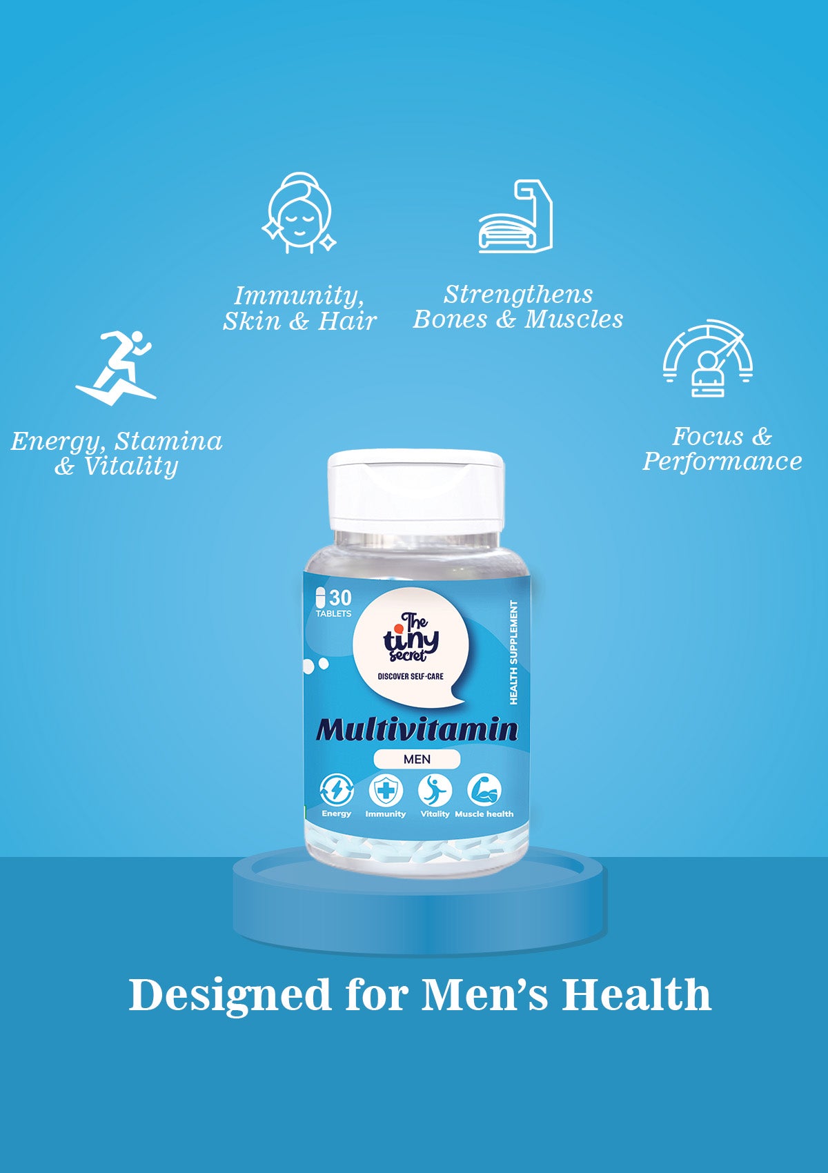 TTS Multivitamin for Men | 30 Tablets | Boosts Energy & Immunity