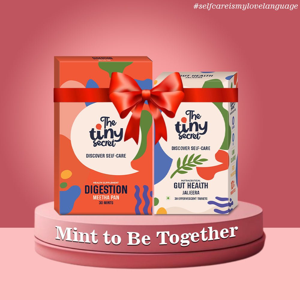 Mint to Be Together Duo | (Gut Health Effervescent Tablet and Digestion Mint) | 30 Tablets Each | Pack of 2 - The Tiny Secret