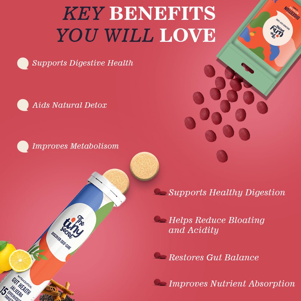 Mint to Be Together Duo | (Gut Health Effervescent Tablet and Digestion Mint) | 30 Tablets Each | Pack of 2 - The Tiny Secret