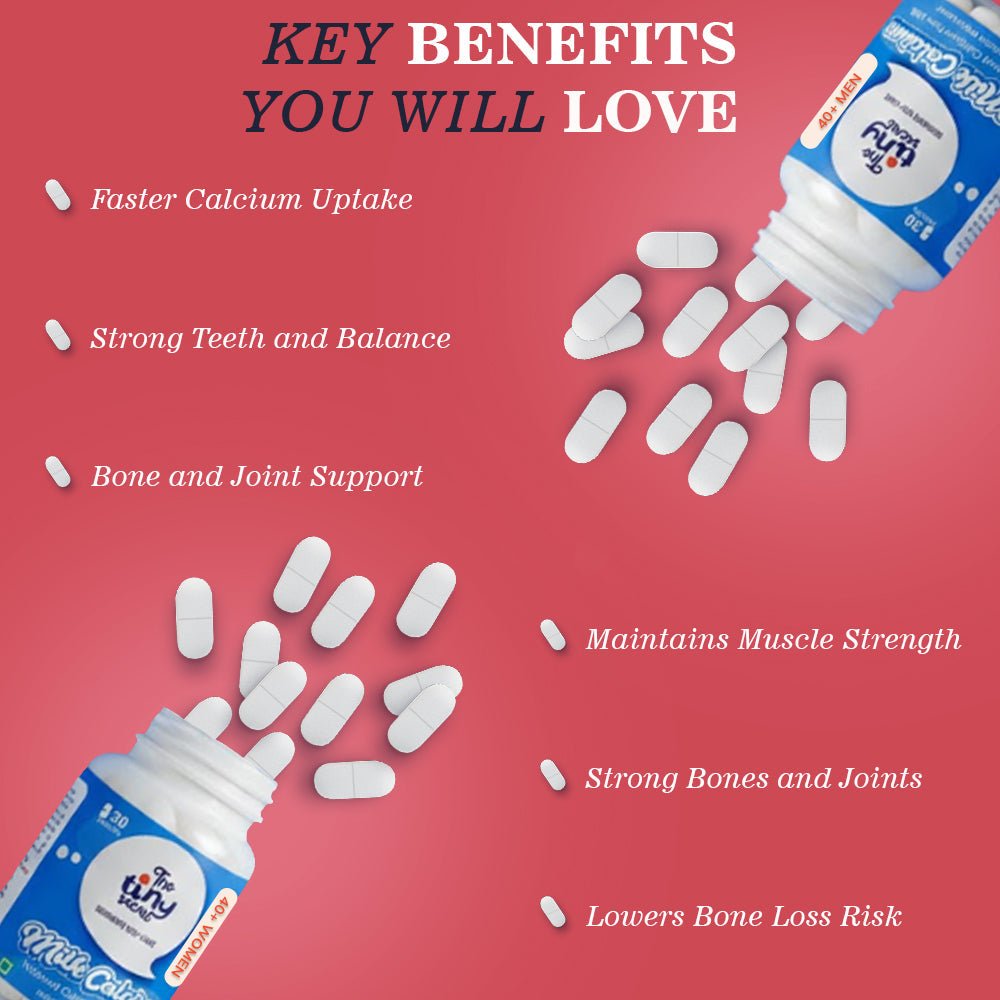 Better Half Duo | (Milk Calcium for 40+ Men &amp; Milk Calcium for 40+ Women) | 30 Tablets Each | Pack of 2| The Tiny Secret - The Tiny Secret