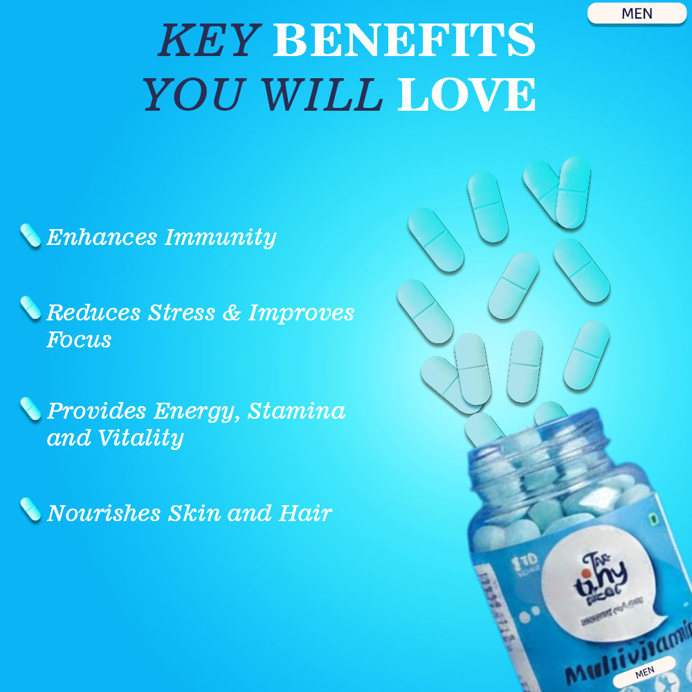 Multivitamin Tablets for Men | 30 Tablets | The Tiny Secret