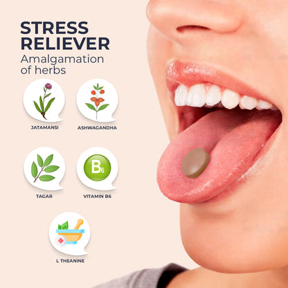 Stress Relief Fruity Flavoured Mints | Helps to ease the nervous tension, Promotes relaxation and calm mind