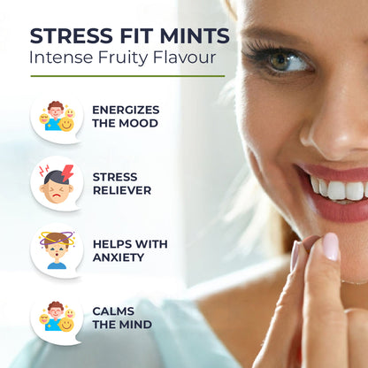 Stress Relief Fruity Flavoured Mints | Helps to ease the nervous tension, Promotes relaxation and calm mind